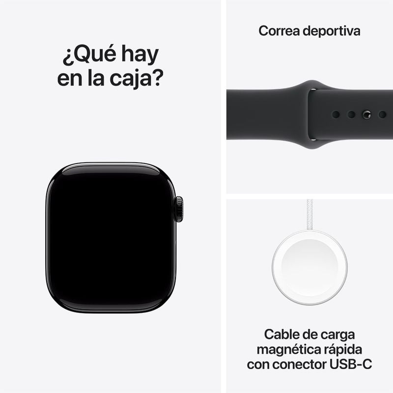 Apple Watch Series 11 GPS 42mm Correa Deportiva - Jet Black