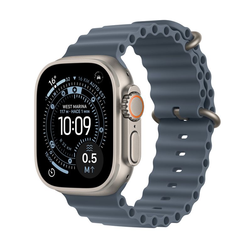 Apple Watch Ultra 3 GPS + Cellular Con Caja De Titanio de 49mm y Correa Ocean - Natural Titanium