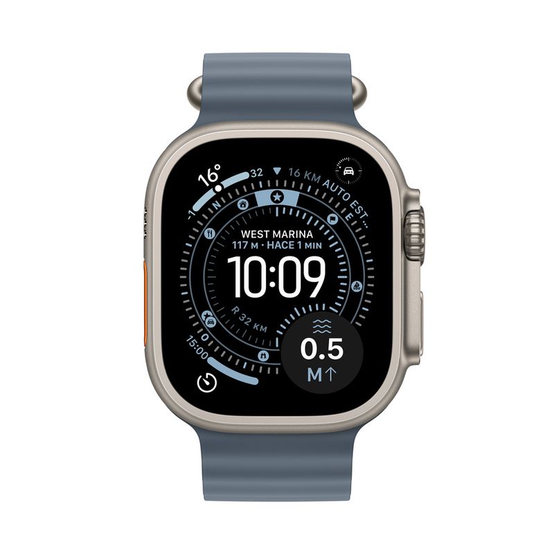 Apple Watch Ultra 3 GPS + Cellular Con Caja De Titanio de 49mm y Correa Ocean - Natural Titanium