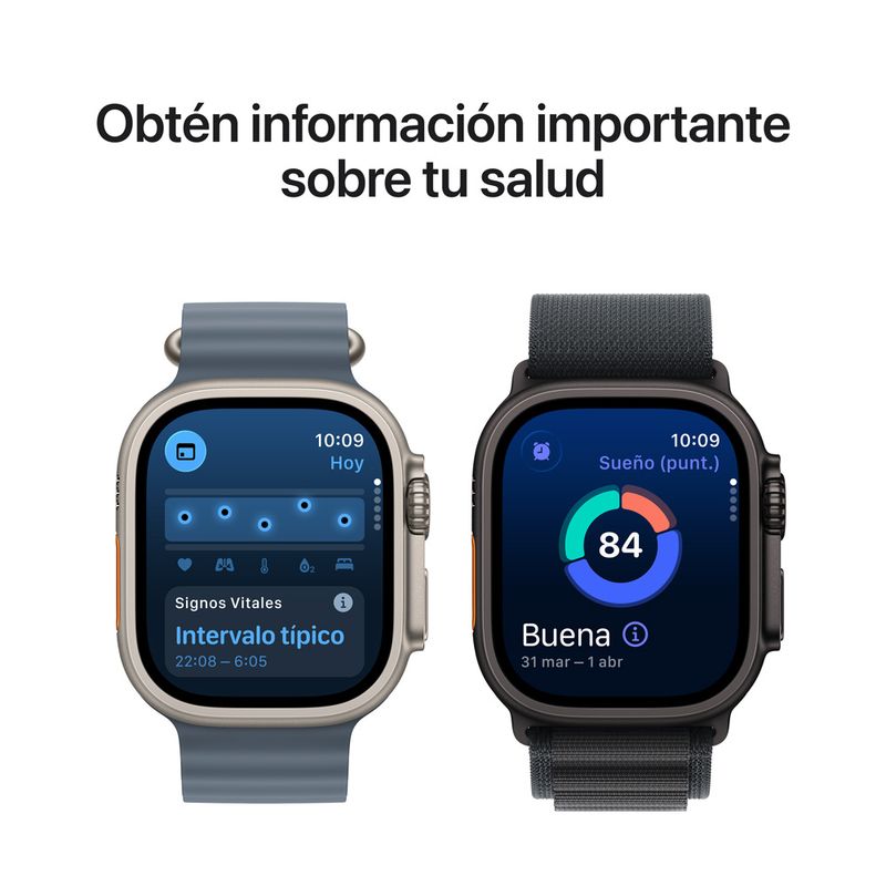 Apple Watch Ultra 3 GPS + Cellular Con Caja De Titanio de 49mm y Correa Ocean - Natural Titanium