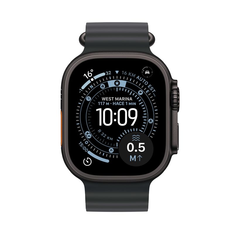 Apple Watch Ultra 3 GPS + Cellular Con Caja De Titanio de 49mm y Correa Ocean - Black Titanium