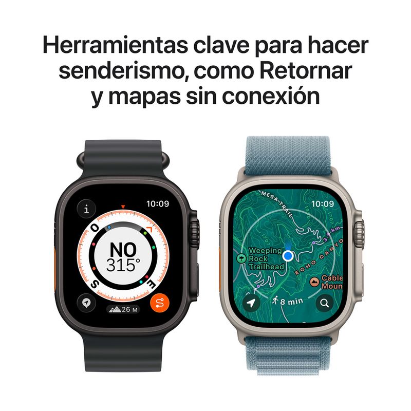 Apple Watch Ultra 3 GPS + Cellular Con Caja De Titanio de 49mm y Correa Ocean - Black Titanium