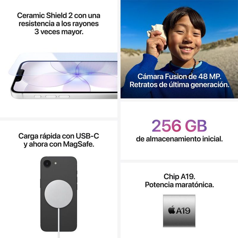 iPhone 17e 256GB eSIM - Negro (2026)