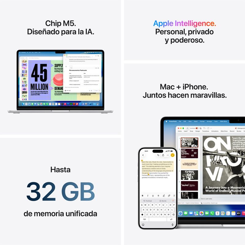 MacBook Air M5 13” 16GB RAM + 512GB (Teclado Ingles) - Silver (2026)