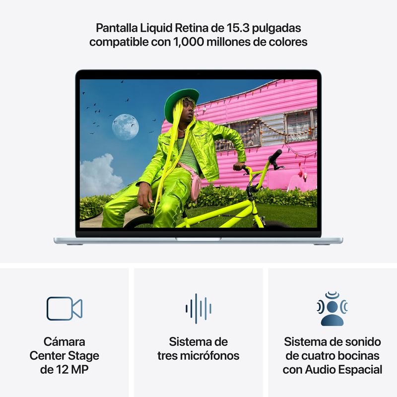 MacBook Air M5 15” 16GB RAM + 512GB (Teclado Ingles) - Sky Blue (2026)