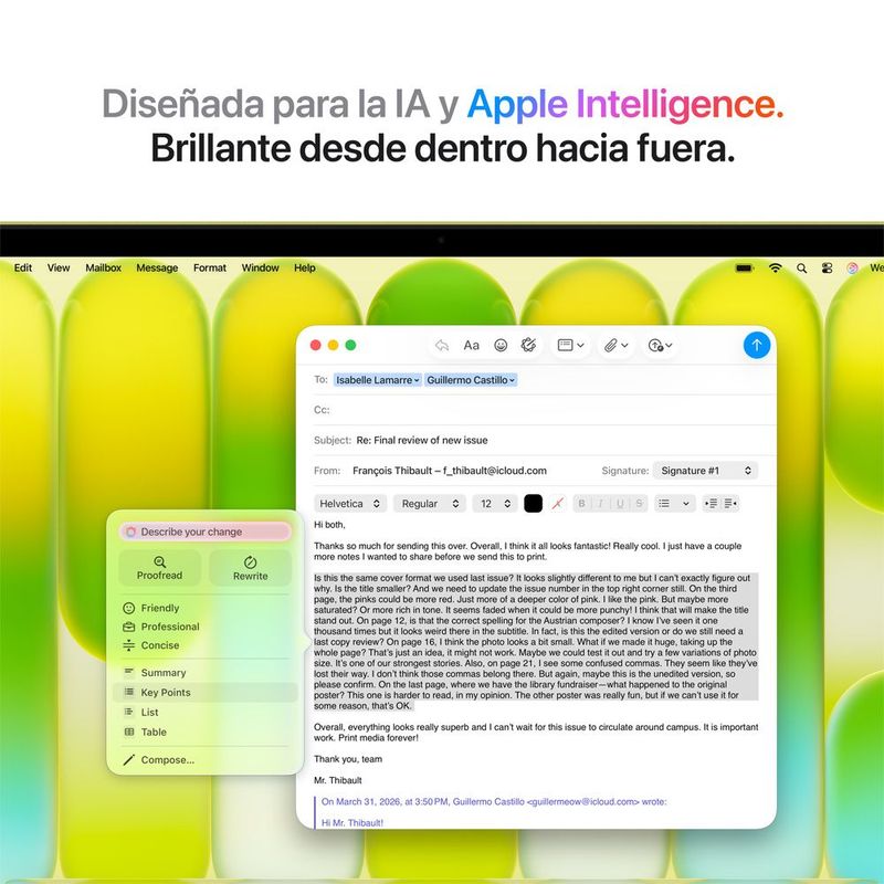 MacBook Neo A18 Pro 13” 8GB RAM + 256GB (Teclado Ingles) - Citrus Yellow (2026)