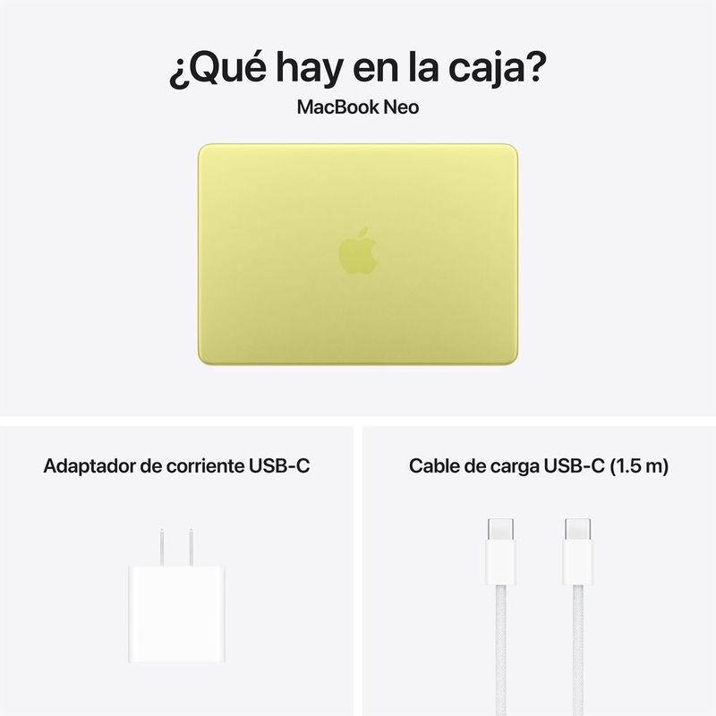 MacBook Neo A18 Pro 13” 8GB RAM + 512GB (Teclado Ingles) - Citrus Yellow (2026)