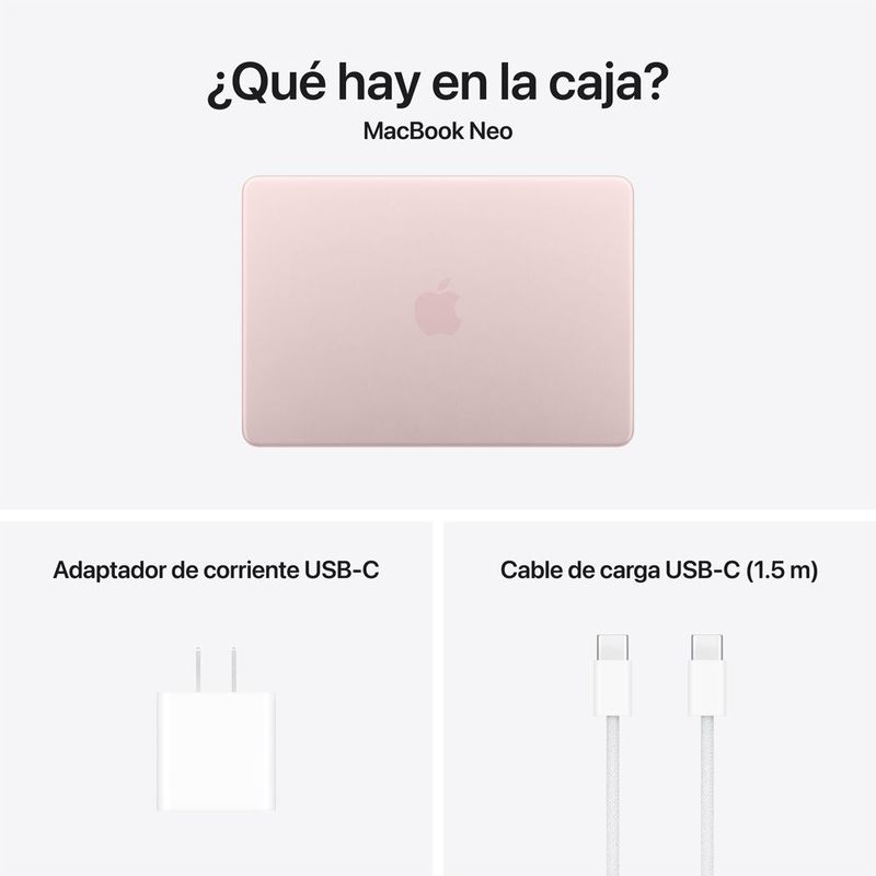 MacBook Neo A18 Pro 13” 8GB RAM + 256GB (Teclado Ingles) - Blush Pink (2026)